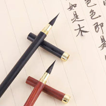 Load image into Gallery viewer, 1pc Calligraphy Writing Brush Eebony Sandalwood Hook Line Pen Calligraphy Beginner Art Professional Painting Drawing Brush
