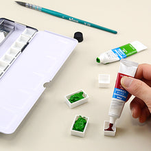 Load image into Gallery viewer, 14pcs/24pcs/6pcs Full/Half Empty Pan for Watercolor Paint Grid Pans Acrylic Oil Paints Paint Box Art Drawing Supplies
