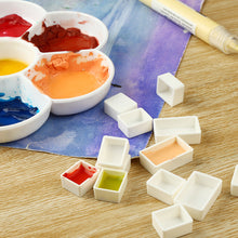 Load image into Gallery viewer, 14pcs/24pcs/6pcs Full/Half Empty Pan for Watercolor Paint Grid Pans Acrylic Oil Paints Paint Box Art Drawing Supplies
