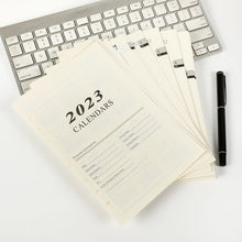 Load image into Gallery viewer, 2023 English Daily Planner Filler 6 Holes Binder Notebook Filler Notepad Diary 365 Days Plan Schedule Student Journal Planner Stationery Office School Supplies
