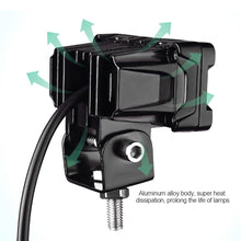 Load image into Gallery viewer, 1Pc Motorcycle LED Lens Spotlight Double Lenses Spotlight Motorcycles Auxiliary Fog Lamp Dual Color White Yellow Light
