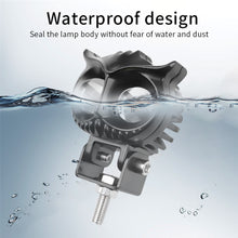 Load image into Gallery viewer, LED Motorcycle Headlight Auxiliary Light Dual Color Off Road Spotlight High/Low Beam Fog Light for Motorbike ATV DC12-85V
