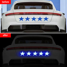 Load image into Gallery viewer, 6Pcs Car Reflective Reflector Sticker Self Adhesive Safety Warning Conspicuity for Truck Motorcycle Trailer Star Shape
