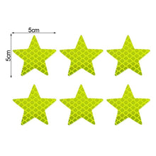 Load image into Gallery viewer, 6Pcs Car Reflective Reflector Sticker Self Adhesive Safety Warning Conspicuity for Truck Motorcycle Trailer Star Shape
