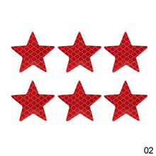 Load image into Gallery viewer, 6Pcs Car Reflective Reflector Sticker Self Adhesive Safety Warning Conspicuity for Truck Motorcycle Trailer Star Shape
