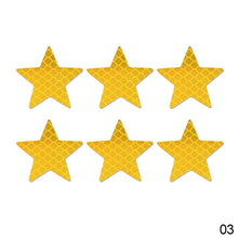 Load image into Gallery viewer, 6Pcs Car Reflective Reflector Sticker Self Adhesive Safety Warning Conspicuity for Truck Motorcycle Trailer Star Shape
