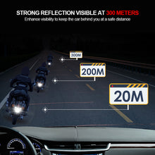 Load image into Gallery viewer, 3Pcs Motorcycle Stickers Reflective Warning Trapezoidal Arrow Tail Fender Racing Bumper Decal
