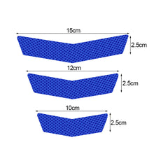 Load image into Gallery viewer, 3Pcs Motorcycle Stickers Reflective Warning Trapezoidal Arrow Tail Fender Racing Bumper Decal
