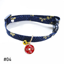 Load image into Gallery viewer, Japanese Style Adjustable Cat Collar with Bell Necklace Cute Pet Cat Dog Pendant Safety Collar Four Seasons General Pets Supplies
