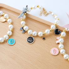 Load image into Gallery viewer, Pet Cat Pearl Collar Necklace Accessories Pendant Pet Supplies Cat Teddy Collar Adjustable Safety Kitten Collar Jewelry Decoration
