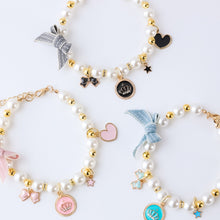 Load image into Gallery viewer, Pet Cat Pearl Collar Necklace Accessories Pendant Pet Supplies Cat Teddy Collar Adjustable Safety Kitten Collar Jewelry Decoration
