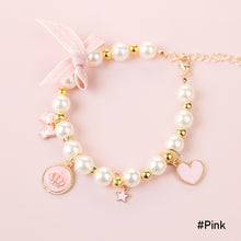 Load image into Gallery viewer, Pet Cat Pearl Collar Necklace Accessories Pendant Pet Supplies Cat Teddy Collar Adjustable Safety Kitten Collar Jewelry Decoration
