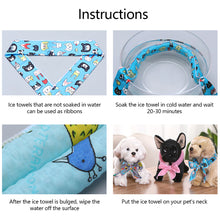 Load image into Gallery viewer, Summer Pet Cooling Ice Scarf Cool Ice Towel Heatstroke Dogs Cats Ice Scarf Collar Cooling Adjustable Cat Collar Bib Dog Supplies
