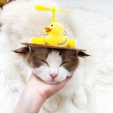 Load image into Gallery viewer, Pet Supplies Mini Pet Dogs Straw Hat with Bamboo Dragonfly &amp; Eyes Hawaii Style Hat for Cats Dogs Funny Accessories
