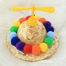 Load image into Gallery viewer, Pet Supplies Mini Pet Dogs Straw Hat with Bamboo Dragonfly &amp; Eyes Hawaii Style Hat for Cats Dogs Funny Accessories
