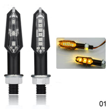 Load image into Gallery viewer, 2Pcs Universal 9LED Motorcycle Turn Signal Indicator Light Blinker Double Sides Color Amber/Red/White

