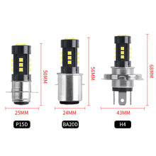 Load image into Gallery viewer, LED Motorcycle Headlight White High Low Beam Headlight Lamp Bulbs 12V Fog Light H4 BA20D P15D-H6 For Moto Scooter Tricycle
