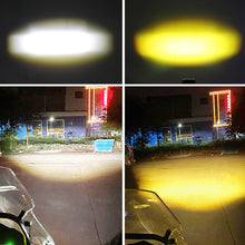 Load image into Gallery viewer, Motorcycle Dual Color LED Projector Lens Spotlight Double lenses LED Work Light Yellow White Headlight

