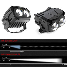 Load image into Gallery viewer, Motorcycle Dual Color LED Projector Lens Spotlight Double lenses LED Work Light Yellow White Headlight

