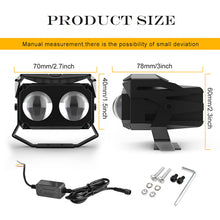 Load image into Gallery viewer, Motorcycle Dual Color LED Projector Lens Spotlight Double lenses LED Work Light Yellow White Headlight
