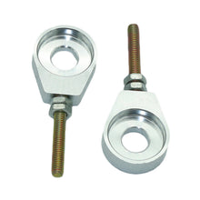 Load image into Gallery viewer, Pair CNC Motorcycle Aluminum Chain Tensioner Adjuster Dirt Bike Pit ATV Scooter 12mm or 15mm 110cc 125cc 140cc Rear Wheel Axle Hole
