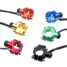 Load image into Gallery viewer, Universal 7/8" CNC Aluminum Motorcycle Stop Start Kill Switch Button Electric Power Bar Clamps
