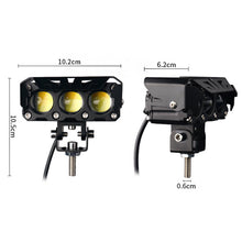 Load image into Gallery viewer, 120W Car Motorcycle Headlight LED Work Light Dual Color Hi/Low Beam Spotlight 3 Lens Flashing Fog Lamps 12V 24V White/Yellow
