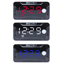 Load image into Gallery viewer, 3 in 1 Motorcycle Digital Voltmeter Thermometer Voltage Time Temperature Meter For Car Waterproof DC 8-72V
