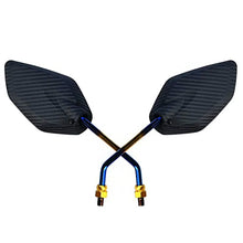 Load image into Gallery viewer, 2Pcs Universal 10mm Carbon Fiber Motorcycle Motorbike Rearview Rear View Side Mirror For Mavericks
