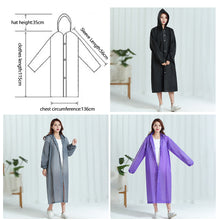 Load image into Gallery viewer, Reusable Poncho Rain Coat with Drawstring Hat and Elastic Sleeves Cuffs Extra Thick Protective Isolation Emergency for Outdoor Activities
