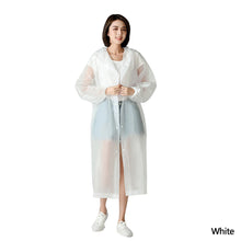 Load image into Gallery viewer, Reusable Poncho Rain Coat with Drawstring Hat and Elastic Sleeves Cuffs Extra Thick Protective Isolation Emergency for Outdoor Activities
