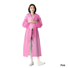 Load image into Gallery viewer, Reusable Poncho Rain Coat with Drawstring Hat and Elastic Sleeves Cuffs Extra Thick Protective Isolation Emergency for Outdoor Activities
