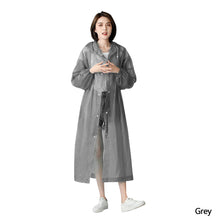 Load image into Gallery viewer, Reusable Poncho Rain Coat with Drawstring Hat and Elastic Sleeves Cuffs Extra Thick Protective Isolation Emergency for Outdoor Activities
