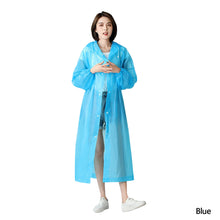 Load image into Gallery viewer, Reusable Poncho Rain Coat with Drawstring Hat and Elastic Sleeves Cuffs Extra Thick Protective Isolation Emergency for Outdoor Activities
