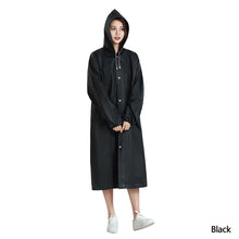 Load image into Gallery viewer, Reusable Poncho Rain Coat with Drawstring Hat and Elastic Sleeves Cuffs Extra Thick Protective Isolation Emergency for Outdoor Activities
