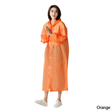 Load image into Gallery viewer, Reusable Poncho Rain Coat with Drawstring Hat and Elastic Sleeves Cuffs Extra Thick Protective Isolation Emergency for Outdoor Activities
