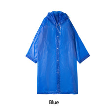 Load image into Gallery viewer, Reusable Poncho Rain Coat with Drawstring Hat and Elastic Sleeves Cuffs Extra Thick Protective Isolation Emergency for Outdoor Activities
