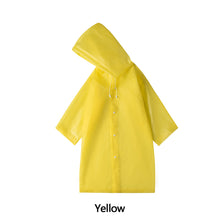 Load image into Gallery viewer, Reusable Poncho Rain Coat with Drawstring Hat and Elastic Sleeves Cuffs Extra Thick Protective Isolation Emergency for Outdoor Activities
