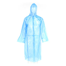 Load image into Gallery viewer, Disposable Poncho Rain Coat with Drawstring Hat and Elastic Sleeves Cuffs Protective Isolation Emergency for Outdoor Activities
