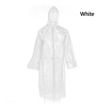 Load image into Gallery viewer, Disposable Poncho Rain Coat with Drawstring Hat and Elastic Sleeves Cuffs Protective Isolation Emergency for Outdoor Activities

