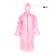 Load image into Gallery viewer, Disposable Poncho Rain Coat with Drawstring Hat and Elastic Sleeves Cuffs Protective Isolation Emergency for Outdoor Activities
