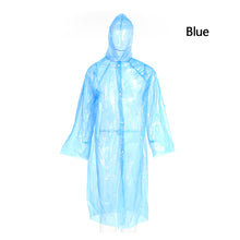 Load image into Gallery viewer, Disposable Poncho Rain Coat with Drawstring Hat and Elastic Sleeves Cuffs Protective Isolation Emergency for Outdoor Activities
