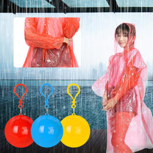 Load image into Gallery viewer, Disposable Rain Coat Casual Outdoor Camping Raincoat Poncho with Storage Ball Portable Rainwear for Drifting Outdoor Activities
