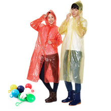 Load image into Gallery viewer, Disposable Rain Coat Casual Outdoor Camping Raincoat Poncho with Storage Ball Portable Rainwear for Drifting Outdoor Activities
