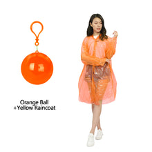 Load image into Gallery viewer, Disposable Rain Coat Casual Outdoor Camping Raincoat Poncho with Storage Ball Portable Rainwear for Drifting Outdoor Activities
