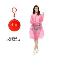 Load image into Gallery viewer, Disposable Rain Coat Casual Outdoor Camping Raincoat Poncho with Storage Ball Portable Rainwear for Drifting Outdoor Activities
