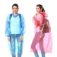 Load image into Gallery viewer, Disposable Rain Coat Casual Outdoor Camping Raincoat Poncho with Storage Ball Portable Rainwear for Drifting Outdoor Activities
