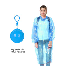 Load image into Gallery viewer, Disposable Rain Coat Casual Outdoor Camping Raincoat Poncho with Storage Ball Portable Rainwear for Drifting Outdoor Activities
