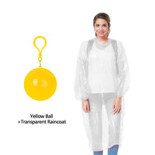 Load image into Gallery viewer, Disposable Rain Coat Casual Outdoor Camping Raincoat Poncho with Storage Ball Portable Rainwear for Drifting Outdoor Activities
