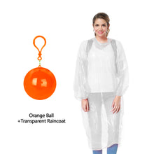 Load image into Gallery viewer, Disposable Rain Coat Casual Outdoor Camping Raincoat Poncho with Storage Ball Portable Rainwear for Drifting Outdoor Activities
